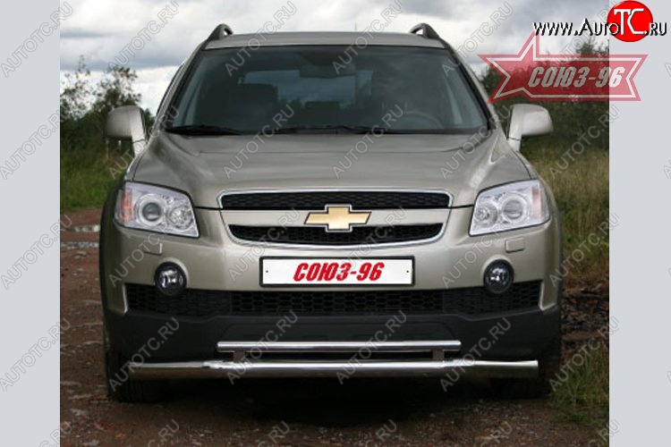 16 514 р. Защита переднего бампера двойная Souz-96 (d76/42) Chevrolet Captiva  дорестайлинг (2006-2011)  с доставкой в г. Горно‑Алтайск