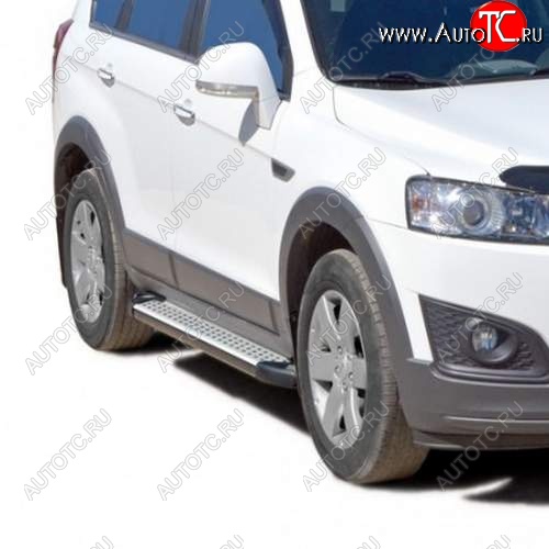 29 899 р. Порожки для ног Бумер (алюминий)  Chevrolet Captiva (2011-2013) 1-ый рестайлинг  с доставкой в г. Горно‑Алтайск