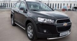 15 349 р. Одинарная защита переднего бампера диаметром 63 мм SLITKOFF  Chevrolet Captiva (2011-2013) 1-ый рестайлинг  с доставкой в г. Горно‑Алтайск. Увеличить фотографию 4