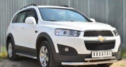 24 649 р. Широкая защита порогов (рестайлинг) SLITKOFF  Chevrolet Captiva (2013-2016) 2-ой рестайлинг  с доставкой в г. Горно‑Алтайск. Увеличить фотографию 3