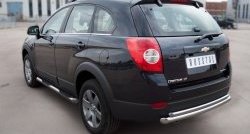 17 649 р. Защита заднего бампера (Ø63 и 42 мм, нержавейка) SLITKOFF Chevrolet Captiva 1-ый рестайлинг (2011-2013)  с доставкой в г. Горно‑Алтайск. Увеличить фотографию 4