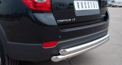 17 999 р. Защита заднего бампера (2 трубы Ø63 мм, нержавейка) SLITKOFF Chevrolet Captiva 1-ый рестайлинг (2011-2013)  с доставкой в г. Горно‑Алтайск. Увеличить фотографию 2