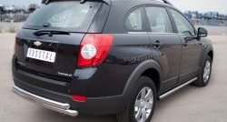 17 999 р. Защита заднего бампера (2 трубы Ø63 мм, нержавейка) SLITKOFF Chevrolet Captiva 1-ый рестайлинг (2011-2013)  с доставкой в г. Горно‑Алтайск. Увеличить фотографию 4