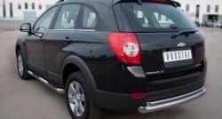 19 899 р. Защита заднего бампера (Ø76 и 42 мм, нержавейка) SLITKOFF  Chevrolet Captiva (2011-2013) 1-ый рестайлинг  с доставкой в г. Горно‑Алтайск. Увеличить фотографию 4