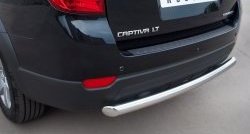 15 349 р. Одинарная защита заднего бампера из трубы диаметром 63 мм SLITKOFF  Chevrolet Captiva (2011-2013) 1-ый рестайлинг  с доставкой в г. Горно‑Алтайск. Увеличить фотографию 2