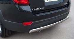 4 879 р. Защита заднего бампера (Ø75x42 мм, нержавейка) Russtal  Chevrolet Captiva (2011-2013) 1-ый рестайлинг  с доставкой в г. Горно‑Алтайск. Увеличить фотографию 2