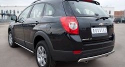 4 879 р. Защита заднего бампера (Ø75x42 мм, нержавейка) Russtal  Chevrolet Captiva (2011-2013) 1-ый рестайлинг  с доставкой в г. Горно‑Алтайск. Увеличить фотографию 4