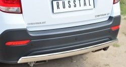 14 999 р. Защита заднего бампера (Ø75x42 мм, нержавейка) Russtal Chevrolet Captiva 2-ой рестайлинг (2013-2016)  с доставкой в г. Горно‑Алтайск. Увеличить фотографию 2