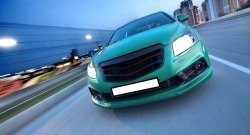 3 529 р. Радиаторная решётка (дорестайлинг) Sport v2 Chevrolet Cruze J300 седан рестайлинг (2012-2015) (Неокрашенная)  с доставкой в г. Горно‑Алтайск. Увеличить фотографию 4