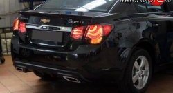 3 899 р. Диффузор заднего бампера Sport  Chevrolet Cruze  J300 (2009-2012) седан дорестайлинг (Текстурный пластик (шагрень))  с доставкой в г. Горно‑Алтайск. Увеличить фотографию 7