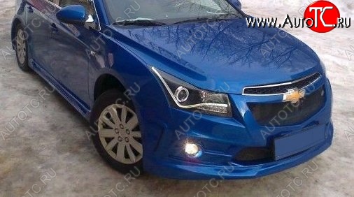 6 999 р. Передний бампер Sport Chevrolet Cruze J300 седан дорестайлинг (2009-2012) (Неокрашенный)  с доставкой в г. Горно‑Алтайск