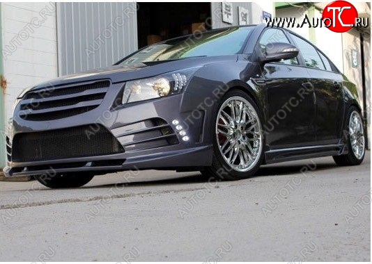 9 299 р. Передний бампер MYRIDE STYLE Chevrolet Cruze J300 седан дорестайлинг (2009-2012) (Неокрашенный)  с доставкой в г. Горно‑Алтайск