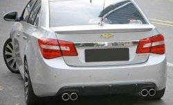 2 999 р. Лип спойлер CT Chevrolet Cruze J300 седан дорестайлинг (2009-2012) (Неокрашенный)  с доставкой в г. Горно‑Алтайск. Увеличить фотографию 2