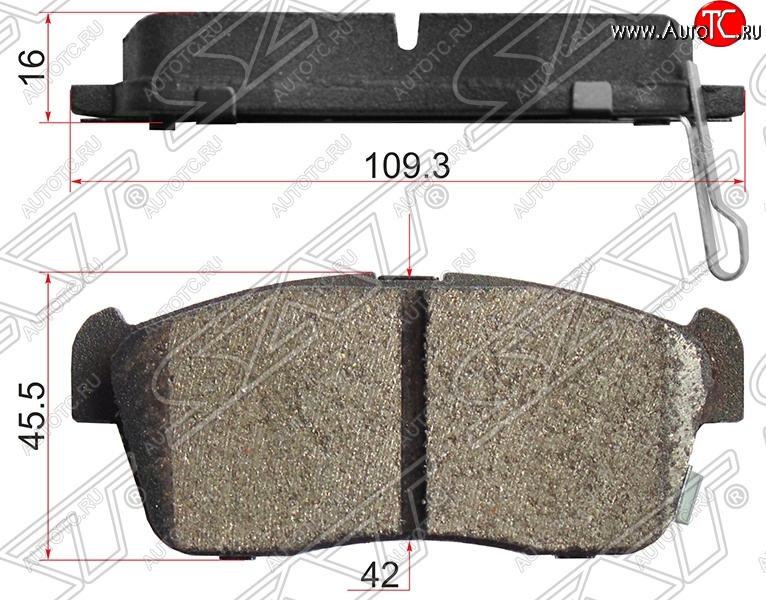 999 р. Колодки тормозные SAT (передние)  Toyota Passo  1 (2004-2010)  с доставкой в г. Горно‑Алтайск