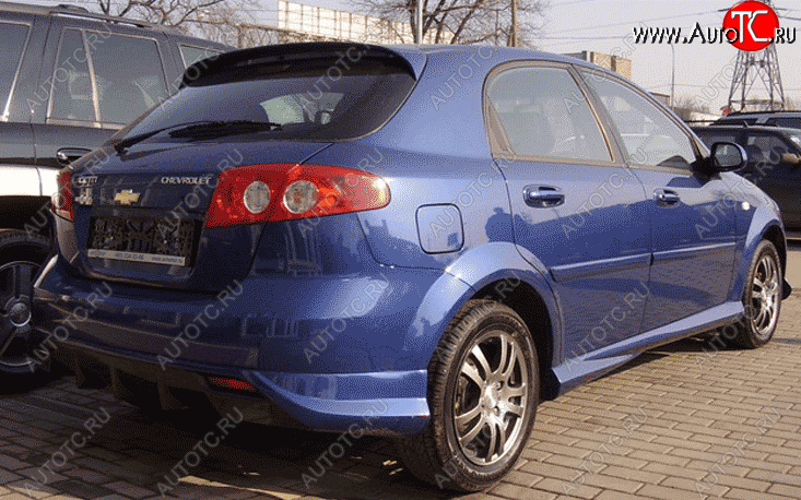 4 499 р. Накладка заднего бампера ATL  Chevrolet Lacetti  хэтчбек (2002-2013) (Неокрашенная)  с доставкой в г. Горно‑Алтайск