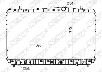 6 849 р. Радиатор двигателя SAT (пластинчатый, 1.4/1.6/1.8, МКПП/АКПП)  Chevrolet Lacetti ( седан,  универсал,  хэтчбек) (2002-2013), Chevrolet Rezzo (2000-2008), Daewoo Gentra ( KLAS) (2012-2025), Daewoo Nubira ( J150,  J200) (2000-2008), Suzuki Forenza (2004-2008)  с доставкой в г. Горно‑Алтайск. Увеличить фотографию 1