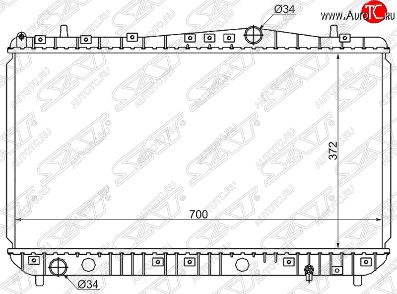 5 549 р. Радиатор двигателя SAT (пластинчатый, 1.4/1.6/1.8, МКПП) Chevrolet Lacetti универсал (2002-2013)  с доставкой в г. Горно‑Алтайск