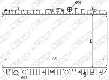 Радиатор двигателя SAT (трубчатый, 1.4/1.6/1.8, МКПП) Chevrolet Lacetti седан (2002-2013)