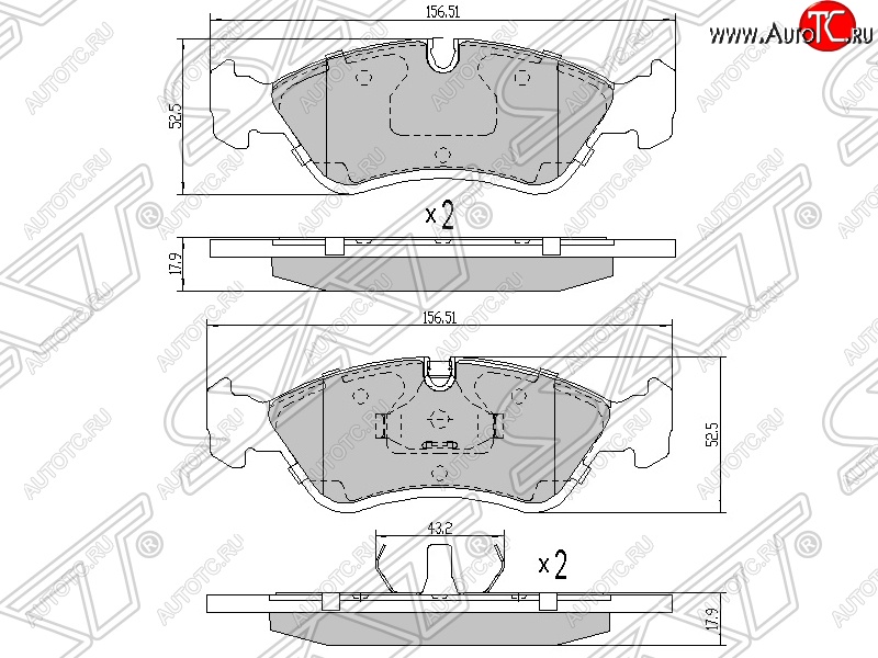 1 269 р. Колодки тормозные SAT (передние)  Chevrolet Lanos T100, Daewoo Lanos (T100), Opel Astra (F), ЗАЗ Chance (седан,  хэтчбэк), Lanos (седан), Sens (седан,  хэтчбэк)  с доставкой в г. Горно‑Алтайск