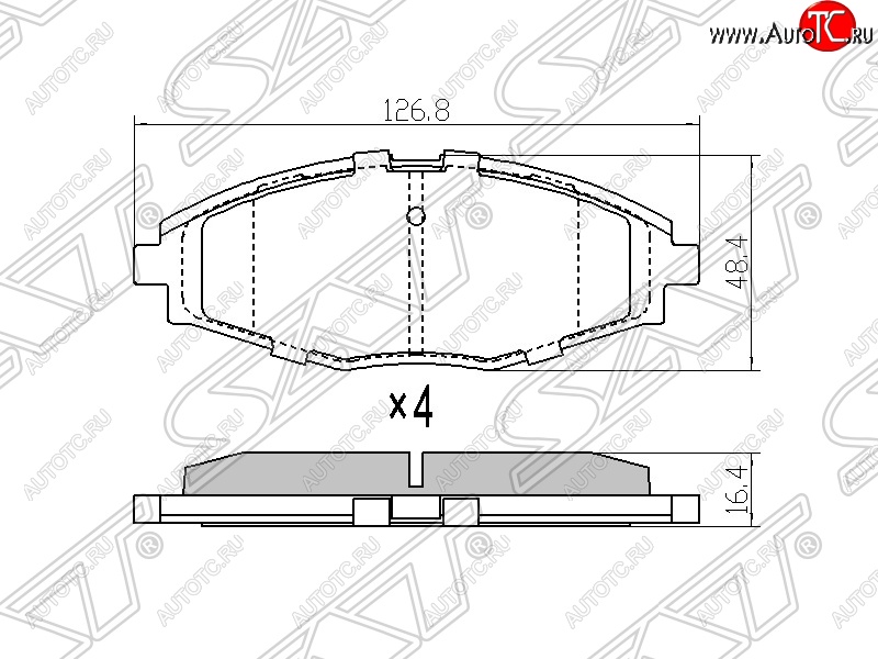 969 р. Колодки тормозные SAT (для диска 236 mm) Daewoo Nexia рестайлинг (2008-2015)  с доставкой в г. Горно‑Алтайск