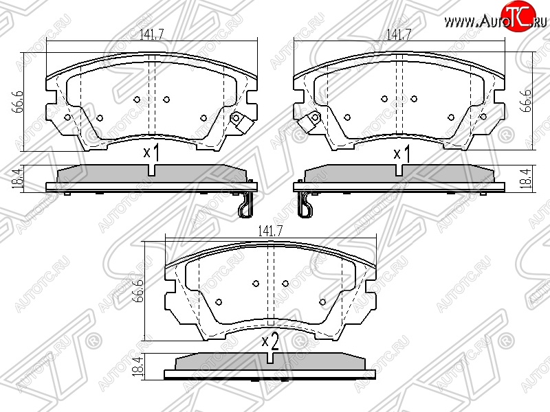 1 199 р. Колодки тормозные SAT (передние) Opel Astra J универсал дорестайлинг (2009-2012)  с доставкой в г. Горно‑Алтайск