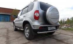 13 249 р. Защита заднего бампера (Ø63 мм, нержавейка, Bertone) SLITKOFF  Chevrolet Niva  2123 (2009-2020), Лада 2123 (Нива Шевроле) (2009-2021)  с доставкой в г. Горно‑Алтайск. Увеличить фотографию 5