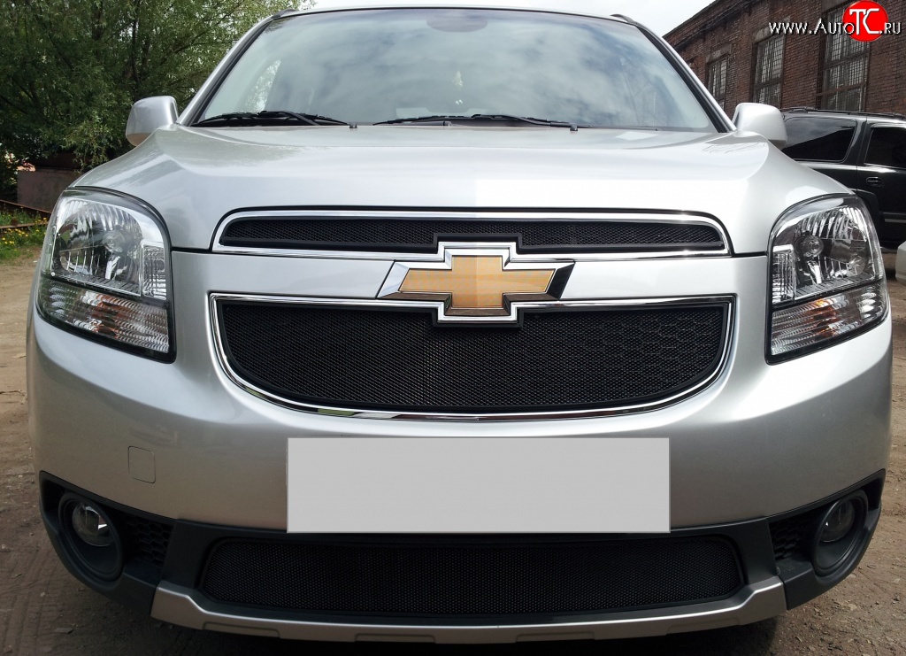 1 469 р. Сетка воздухозаборника переднего бампера Russtal  Chevrolet Orlando (2011-2018)  с доставкой в г. Горно‑Алтайск