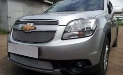 1 539 р. Сетка в решетку радиатора (нижняя) Russtal  Chevrolet Orlando (2011-2018) (хром)  с доставкой в г. Горно‑Алтайск. Увеличить фотографию 2