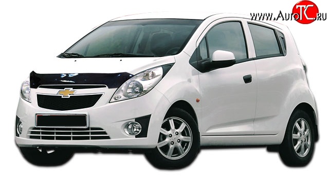 529 р. Дефлектор капота NovLine Chevrolet Spark M300 дорестайлинг (2010-2015)  с доставкой в г. Горно‑Алтайск