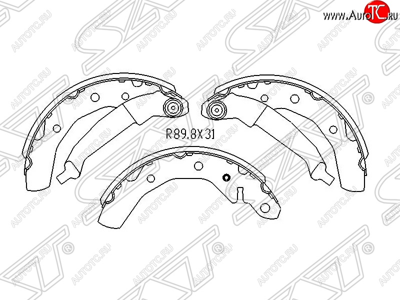 1 339 р. Колодки тормозные SAT (задние)  Chevrolet Spark  M300 (2010-2015), Daewoo Matiz  M100 (1998-2000)  с доставкой в г. Горно‑Алтайск