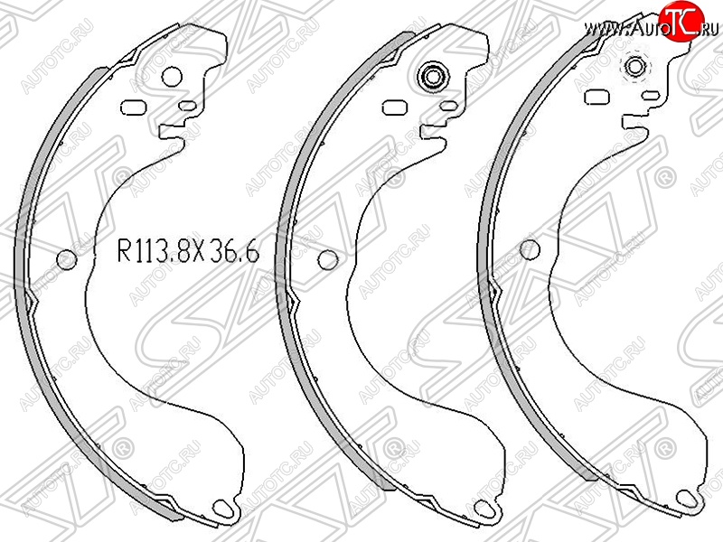 1 559 р. Колодки тормозные SAT (задние)  Nissan Tiida Latio  C11 (2004-2012), Toyota Town Ace  s400 (2008-2020)  с доставкой в г. Горно‑Алтайск