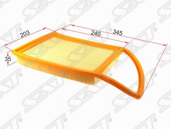 Фильтр воздушный двигателя SAT (345/240х203х35 mm) CITROEN (Ситроен) Berlingo (Берлинго)  B9 (2008-2022),  C4 (С4)  B7 (2011-2018),  Jumpy (Джампи) (2007-2017), Peugeot (Пежо) 3008 (2009-2017),  408 (2010-2022),  5008  T8 (2009-2016),  508 ( универсал,  седан) (2010-2018),  Expert (Эксперт)  G9 (2007-2017)