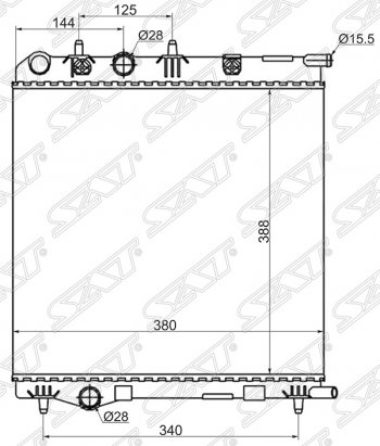 Радиатор двигателя SAT Peugeot 208 1 (2012-2019)