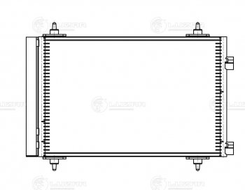 7 299 р. Радиатор кондиционера на LUZAR (1.6i / 1.4i / 2.0i / 2.0HDi) CITROEN C4 B7 хэтчбэк 5 дв. (2011-2018)  с доставкой в г. Горно‑Алтайск. Увеличить фотографию 3
