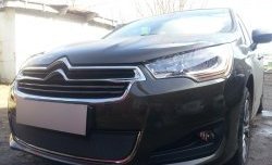 1 469 р. Сетка на бампер (седан) Russtal (черная) CITROEN C4 B7 хэтчбэк 5 дв. (2011-2018)  с доставкой в г. Горно‑Алтайск. Увеличить фотографию 2