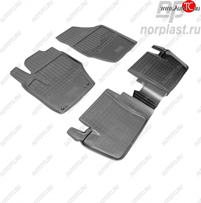 2 479 р. Комплект ковриков в салон Norplast Unidec  CITROEN C4  B7 (2013-2022), Peugeot 408 (2015-2022) (Цвет: черный)  с доставкой в г. Горно‑Алтайск