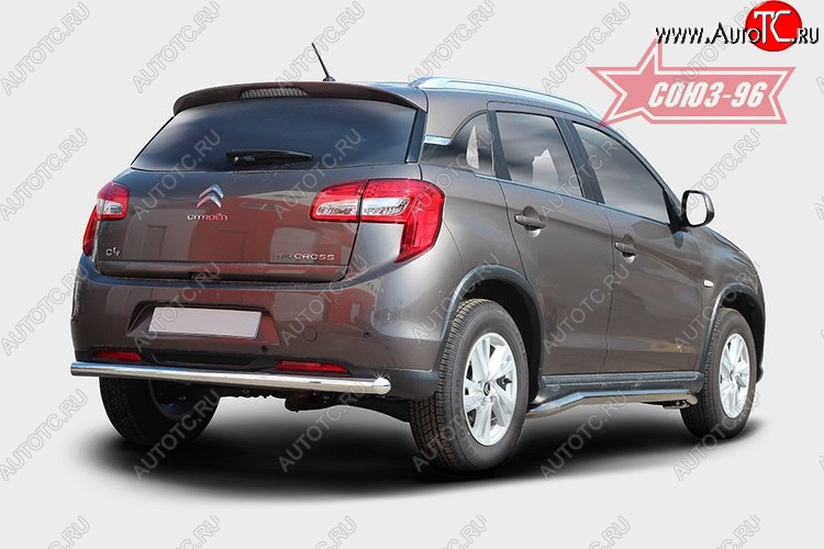 10 520 р. Защита заднего бампера Souz-96 (d60) CITROEN C4 aircross (2012-2017)  с доставкой в г. Горно‑Алтайск