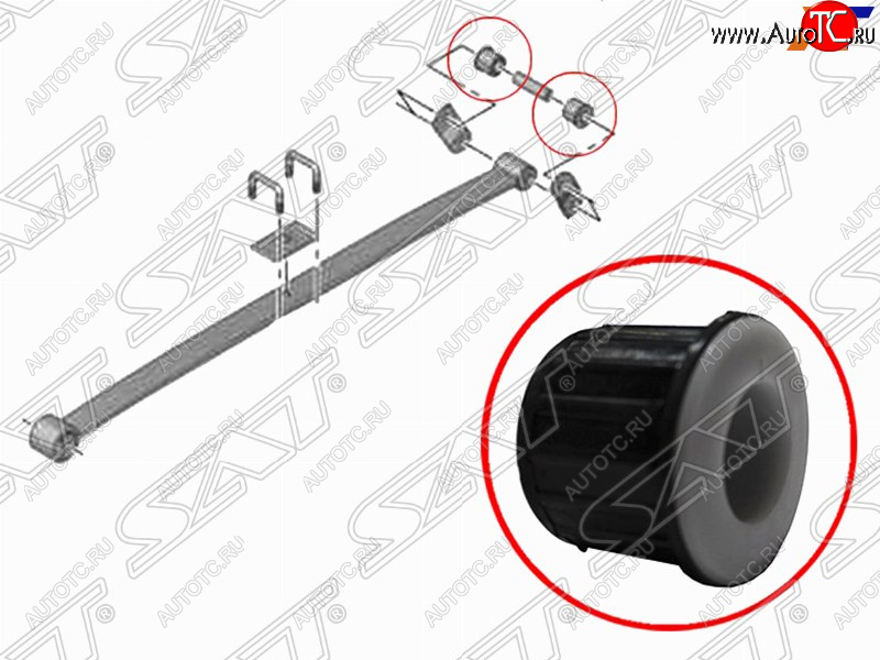 319 р. Сайлентблок серьги рессоры SAT  CITROEN Jumper  250 (2006-2014), Fiat Ducato  250 (2006-2014), Peugeot Boxer  250 (2006-2014)  с доставкой в г. Горно‑Алтайск