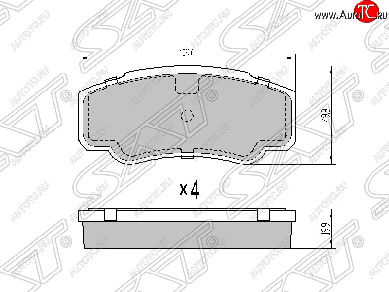 899 р. Колодки тормозные SAT (задние)  CITROEN Jumper ( 230,  244,  250) (1994-2014), Fiat Ducato ( 230,  244,  250) (1994-2014), Peugeot Boxer ( 230,  244,  250) (1994-2014)  с доставкой в г. Горно‑Алтайск