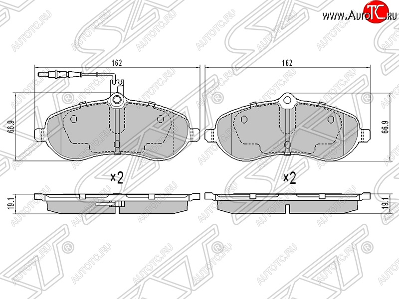 939 р. Колодки тормозные SAT (передние)  CITROEN Jumpy (2007-2017), Fiat Scudo (2007-2016), Peugeot Expert (2007-2012)  с доставкой в г. Горно‑Алтайск