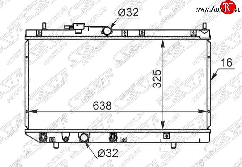 6 849 р. Радиатор двигателя SAT (пластинчатый, МКПП/АКПП)  Daihatsu Pyzar (1996-2002)  с доставкой в г. Горно‑Алтайск