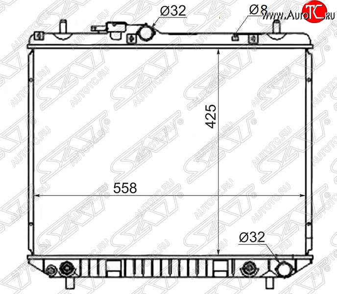 7 449 р. Радиатор двигателя SAT (пластинчатый, МКПП/АКПП)  Daihatsu Terios ( J100,  J102,J122) (1997-2005), Toyota Cami  J100 (1999-2006)  с доставкой в г. Горно‑Алтайск