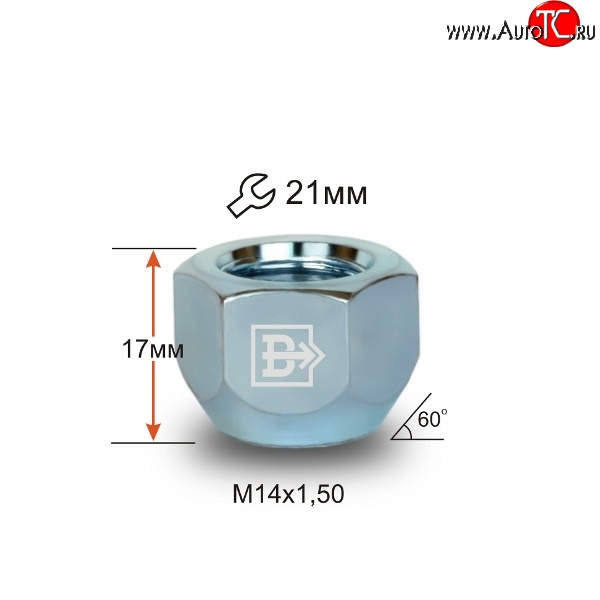 36 р. Колёсная гайка Вектор M14 1.5 Уаз Патриот Карго (2008-2014)