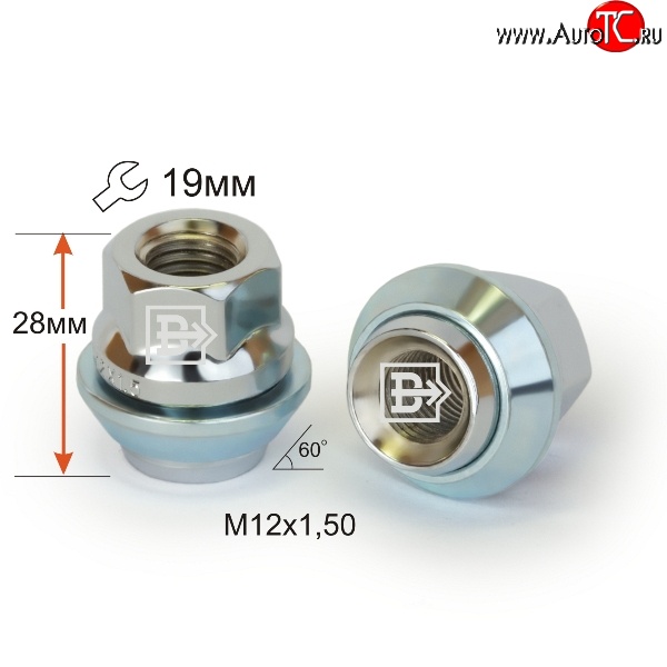 153 р. Колёсная гайка Вектор M12 1.5    с доставкой в г. Горно‑Алтайск