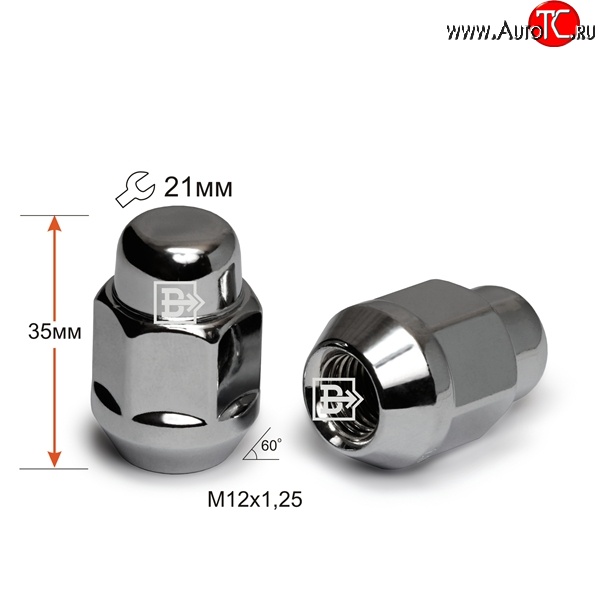 77 р. Колёсная гайка Вектор M12 1.25    с доставкой в г. Горно‑Алтайск