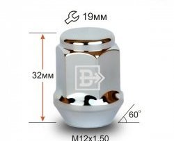 73 р. Колёсная гайка Вектор M12 1.5 Mazda 2/Demio DE дорестайлинг (2007-2011). Увеличить фотографию 1