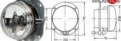 4 549 р. Универсальная противотуманная фара 90 мм HELLA 1N0 008 582-007 Toyota Mirai (2014-2025) (Без пыльника)  с доставкой в г. Горно‑Алтайск. Увеличить фотографию 2