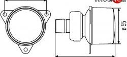 2 699 р. Модуль поворотника серый 55 мм HELLA 2BA-008-221-041 Toyota Land Cruiser Prado J150 дорестайлинг (2009-2013)  с доставкой в г. Горно‑Алтайск. Увеличить фотографию 2