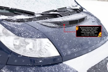 1 859 р. Воздухозаборник на капот (без скотча) RA  CITROEN Jumper  250 (2006-2014), Fiat Ducato  250 (2006-2014), Peugeot Boxer  250 (2006-2014) (Поверхность: Глянец (под покраску), Неокрашенный)  с доставкой в г. Горно‑Алтайск. Увеличить фотографию 2