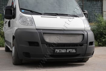 6 249 р. Решетка радиатора РА Fiat Ducato 250 (2006-2014) (Сетка алюминиевая, неокрашенная)  с доставкой в г. Горно‑Алтайск. Увеличить фотографию 2